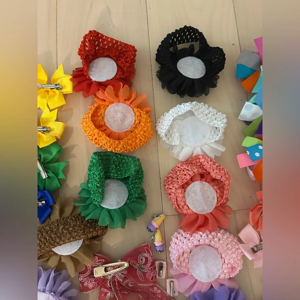 33 Pieces-Kids Hair Bow & Headband Collection NWOT